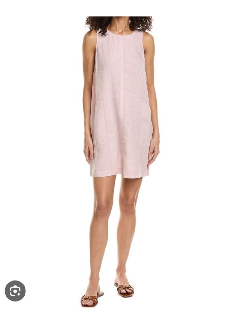 Michael Stars Delilah Shift Dress Woven Linen TICKLE Light Pink size Medium NWT